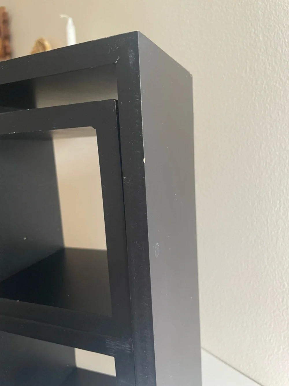 Black Geometric Wall Shelf Cubes